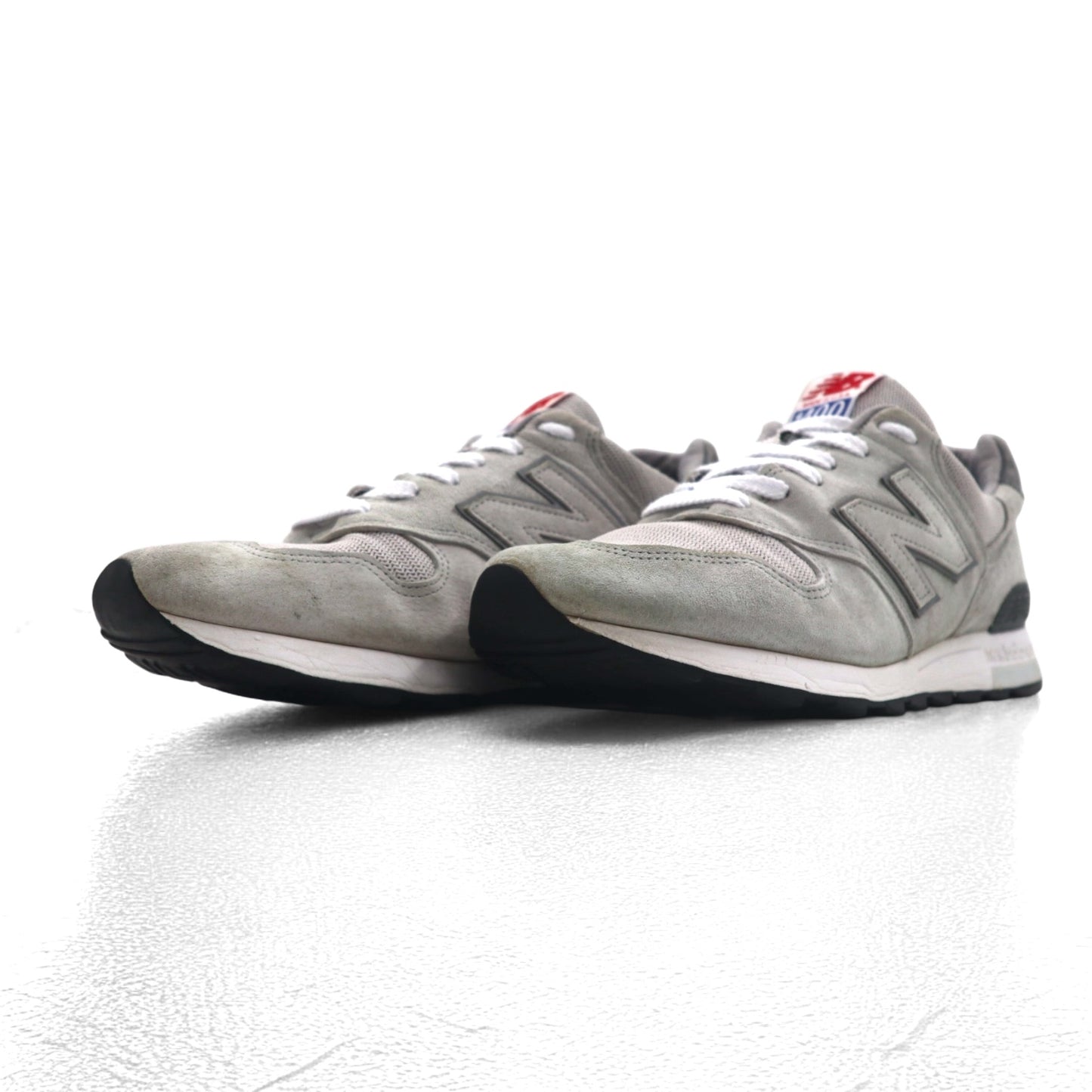 new balance USA製 1400 ピッグスキン スエードレザー スニーカー 27.5cm グレー メッシュ M1400OG