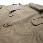 Coach USA-made Old Coach Gun Club Check 2B Tailored Jacket, Size L, Beige, Silk-Blend Wool