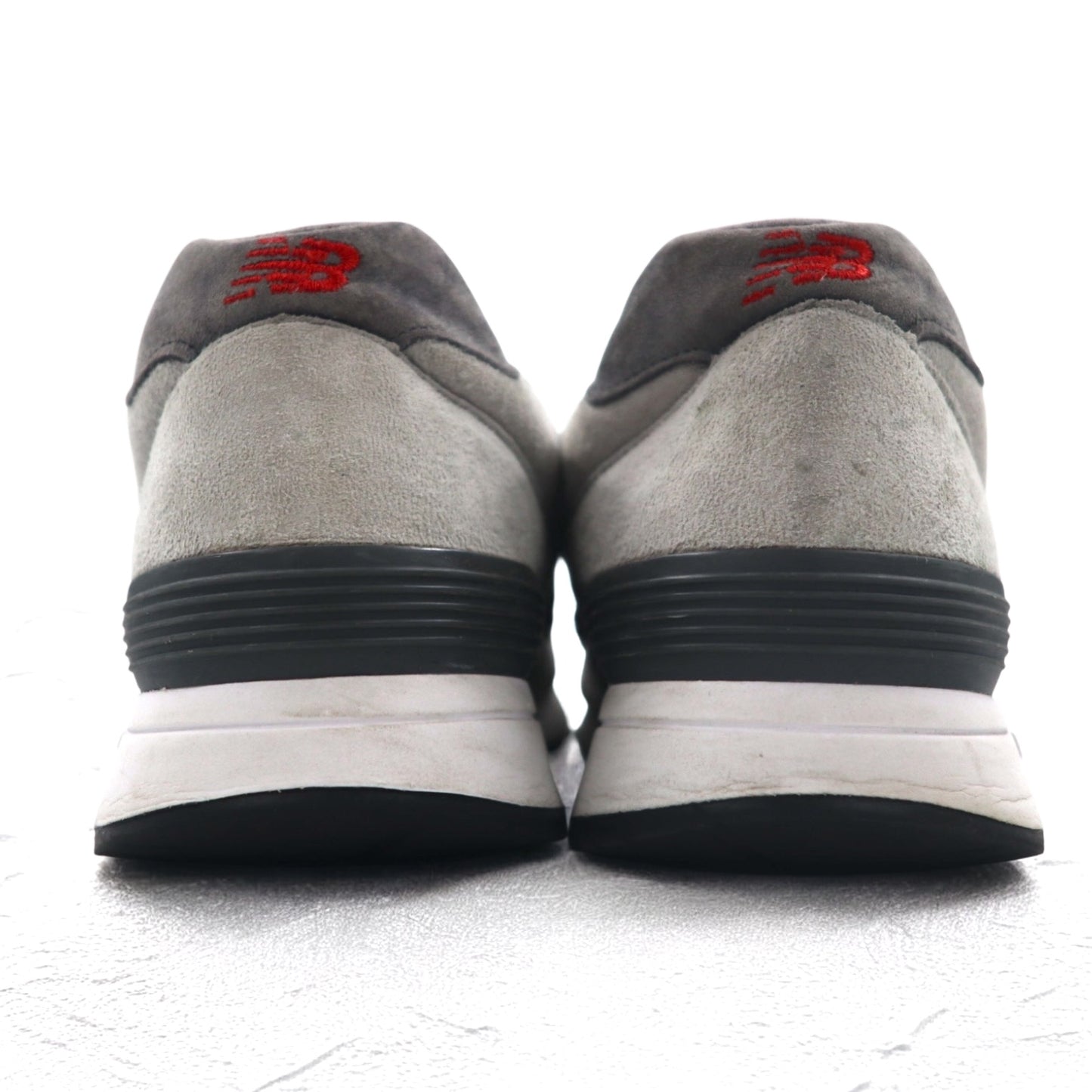 new balance USA製 1400 ピッグスキン スエードレザー スニーカー 27.5cm グレー メッシュ M1400OG