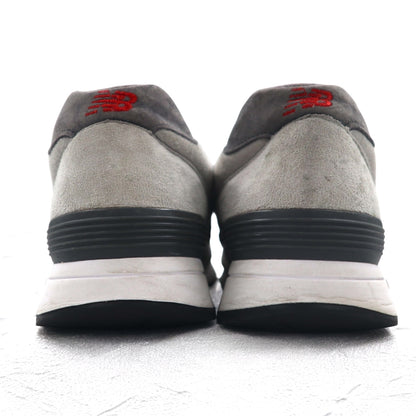 new balance USA製 1400 ピッグスキン スエードレザー スニーカー 27.5cm グレー メッシュ M1400OG