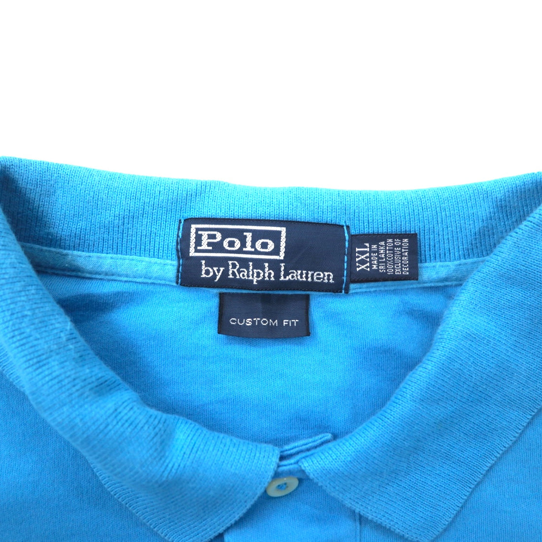 Polo by Ralph Lauren Polo Shirt XXL Blue Cotton CUSTOM FIT Small Pony Embroidery Big Size