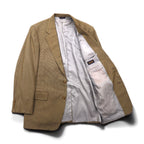Coach USA-made Old Coach Gun Club Check 2B Tailored Jacket, Size L, Beige, Silk-Blend Wool