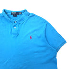 Polo by Ralph Lauren Polo Shirt XXL Blue Cotton CUSTOM FIT Small Pony Embroidery Big Size