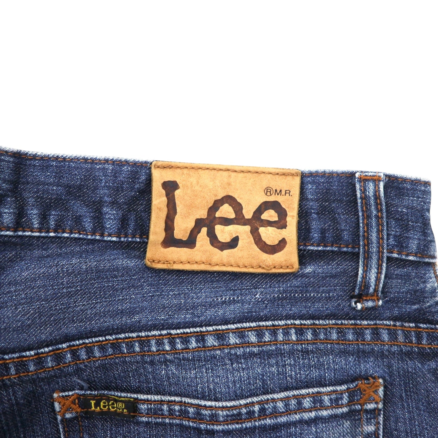 Lee ブーツカット デニムパンツ L ブルー コットン ジッパーフライ レザーパッチ