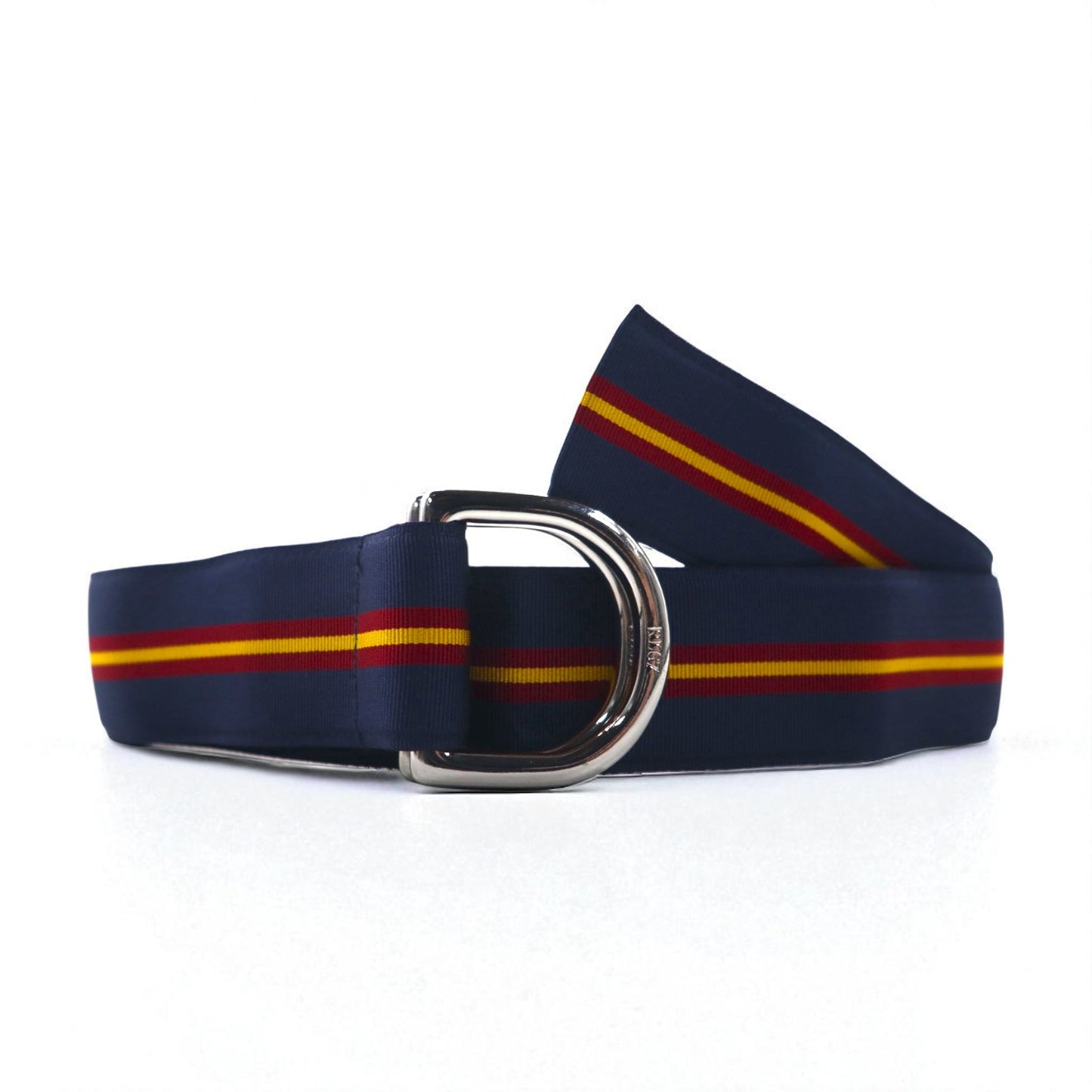 POLO RALPH LAUREN USA-Made Double Ring Ribbon Belt, Navy Nylon, Deadstock, Unused