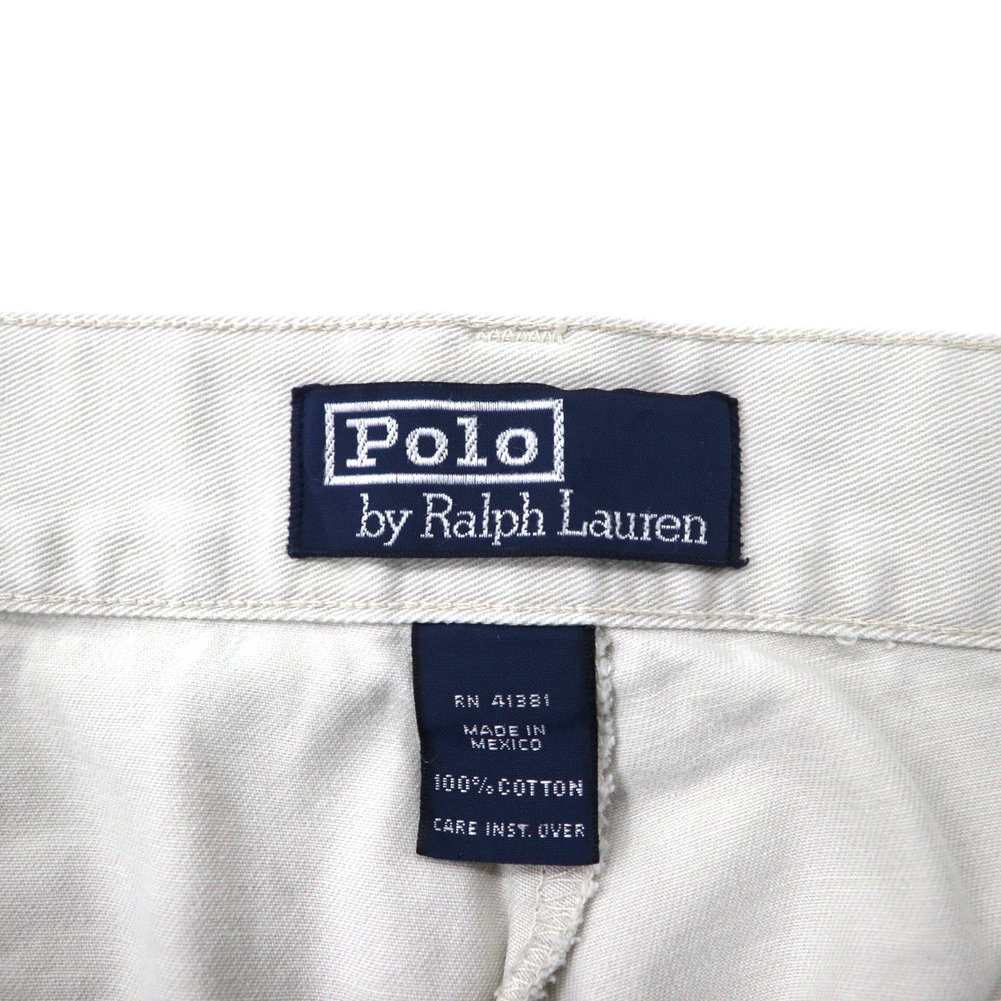Polo by Ralph Lauren ワイドシルエット テーパード チノパンツ 35 ベージュ コットン PHILIP PANT メキシコ製
