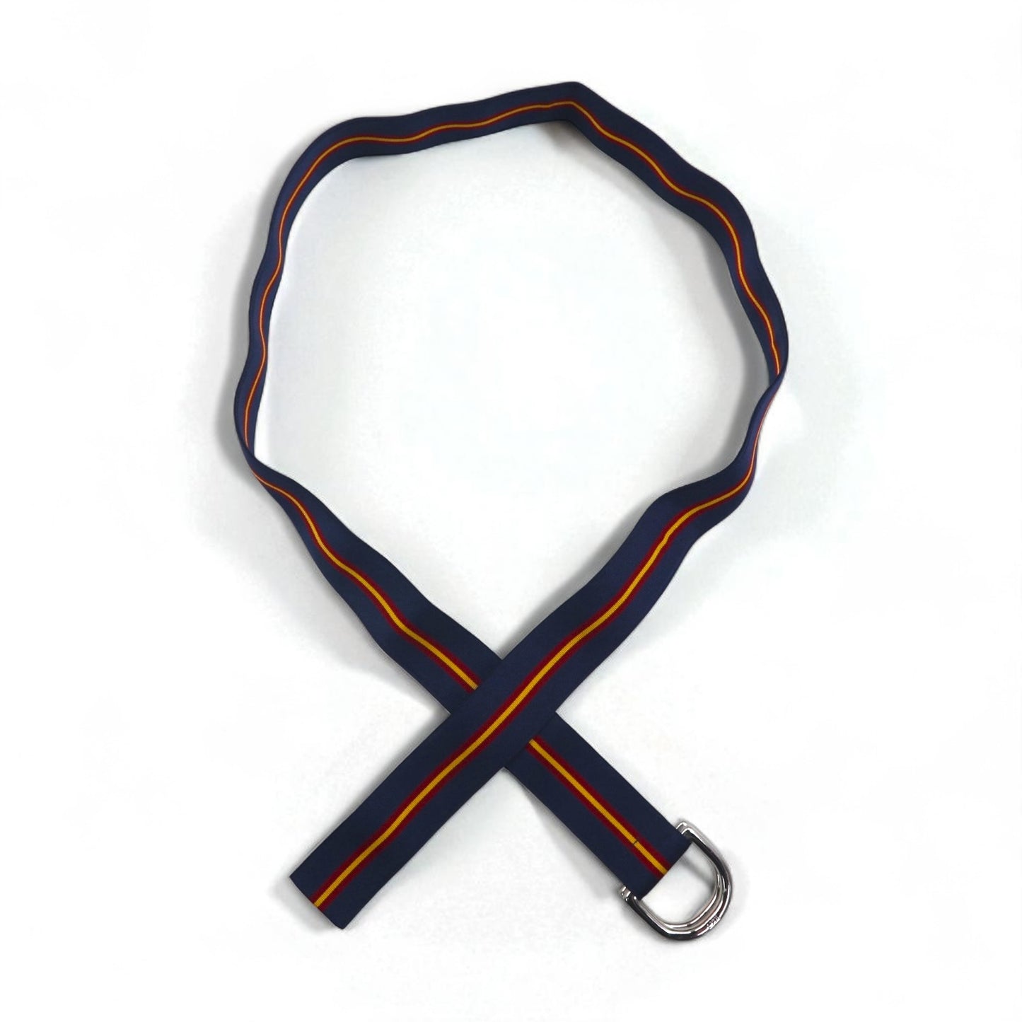 POLO RALPH LAUREN USA-Made Double Ring Ribbon Belt, Navy Nylon, Deadstock, Unused