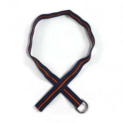 POLO RALPH LAUREN USA-Made Double Ring Ribbon Belt, Navy Nylon, Deadstock, Unused