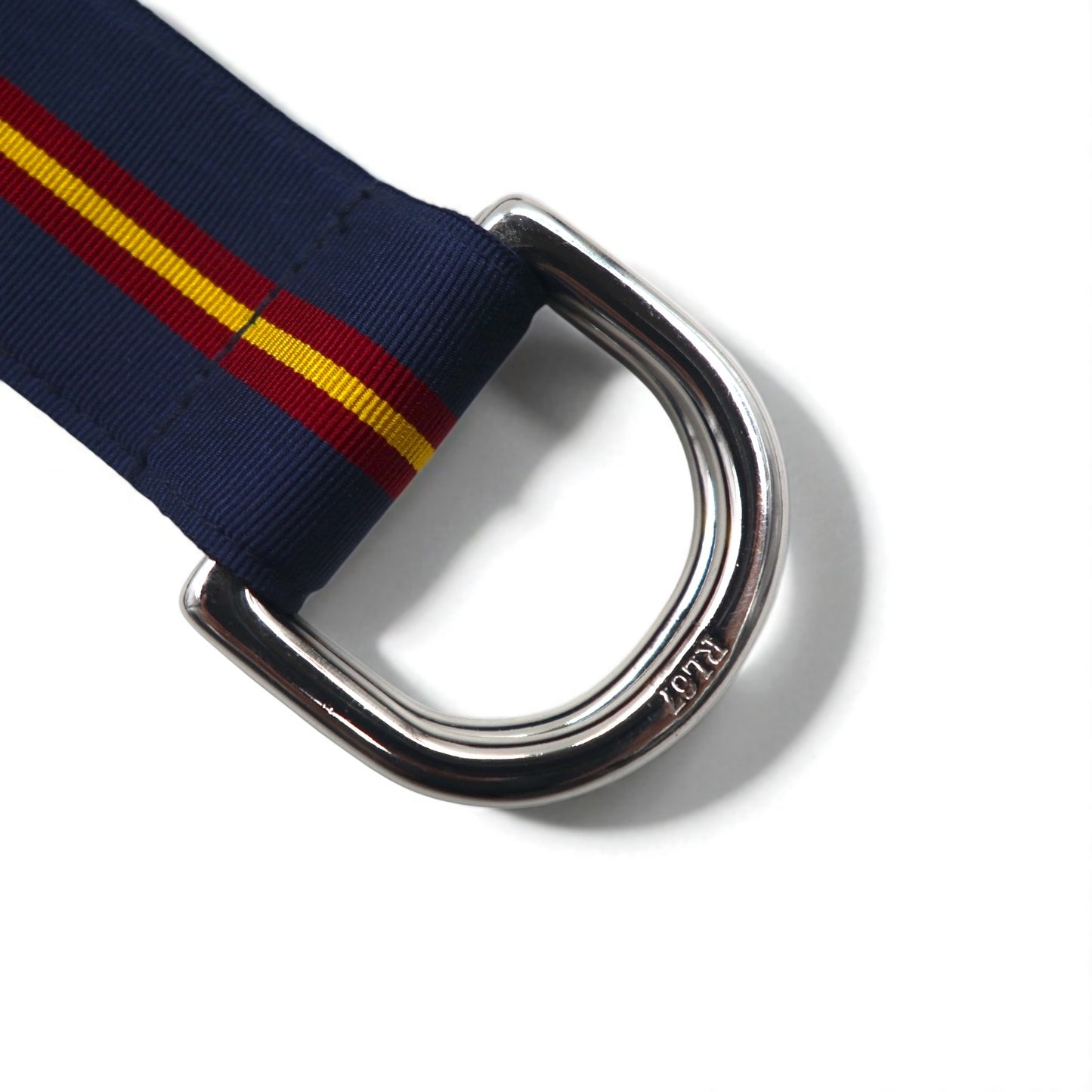 POLO RALPH LAUREN USA-Made Double Ring Ribbon Belt, Navy Nylon, Deadstock, Unused
