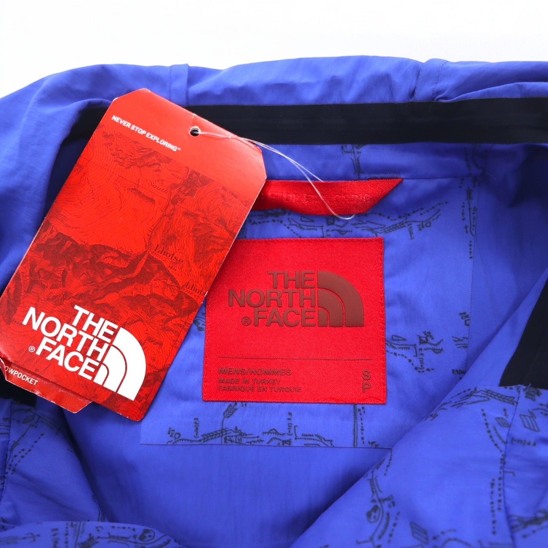 THE NORTH FACE RED LABEL x Slam Jam Mountain Parka Anorak S Blue All-over Print Packable M1990 T92S5TS59 Unused