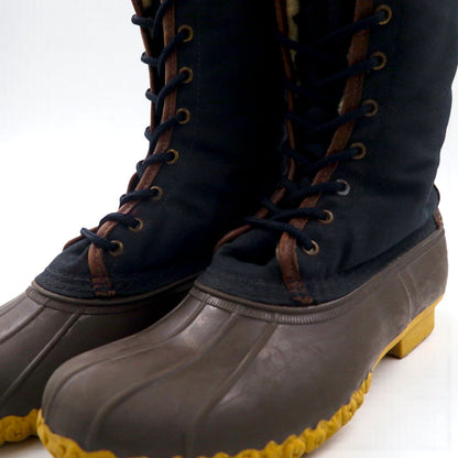 L.L.Bean ビーンブーツ ハンティングブーツ ラバー ダックブーツ 28cm ブラック Maine Hunting Boots ボアライナー レースアップ
