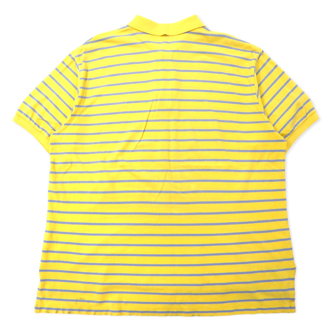 Polo by Ralph Lauren Striped Polo Shirt 3X BIG Yellow Blue Cotton Pique Small Pony Embroidery Big Size