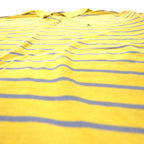 Polo by Ralph Lauren Striped Polo Shirt 3X BIG Yellow Blue Cotton Pique Small Pony Embroidery Big Size