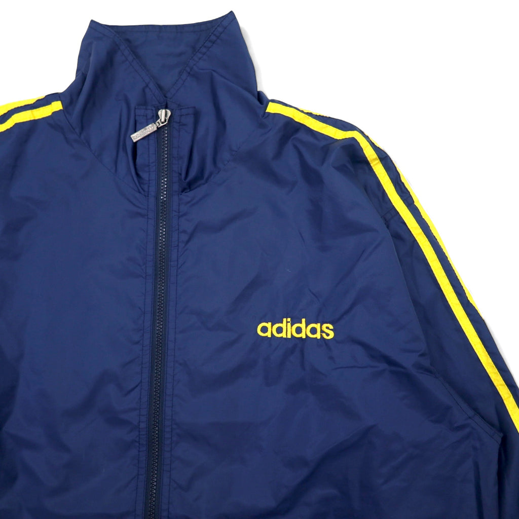 adidas 90s Track Jacket Set Jersey L Navy Nylon Trefoil Logo Embroidered 3 Stripes