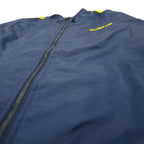 adidas 90s Track Jacket Set Jersey L Navy Nylon Trefoil Logo Embroidered 3 Stripes