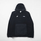 NIKE THERMA-FIT Polar Fleece Hoodie, Size L, Black, Kangaroo Pocket, FN7859-010