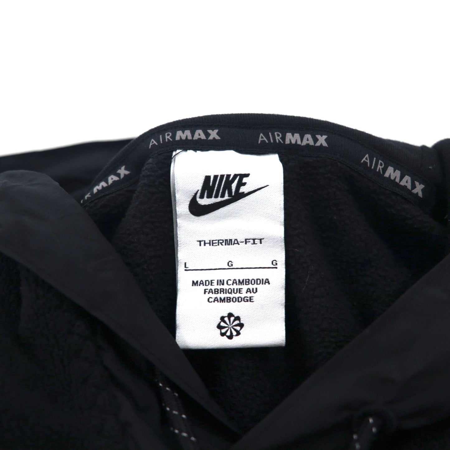 NIKE サーマフィット THERMA-FIT ポーラ フリース パーカー L ブラック カンガルーポケット FN7859-010