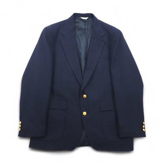 Vintage 90s USA Made Blazer MIKAEL YORK COLLECTION 90年代 USA製 2B テーラードジャケット ブレザー 紺ブレ XL ネイビー ギャバジン 金ボタン