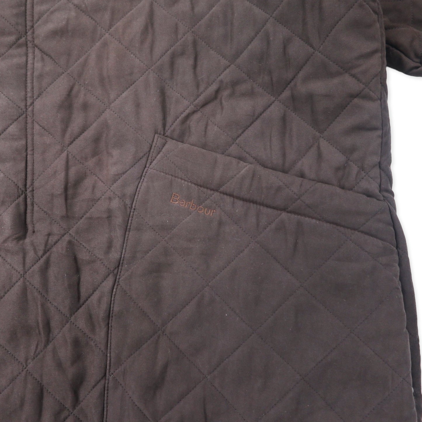 Barbour キルティングジャケット XL ブラウン ポリエステル フリースライナー  MICROFIBRE POLARQUILT MQU0022BR95