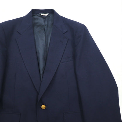 Vintage 90s USA Made Blazer MIKAEL YORK COLLECTION 90年代 USA製 2B テーラードジャケット ブレザー 紺ブレ XL ネイビー ギャバジン 金ボタン