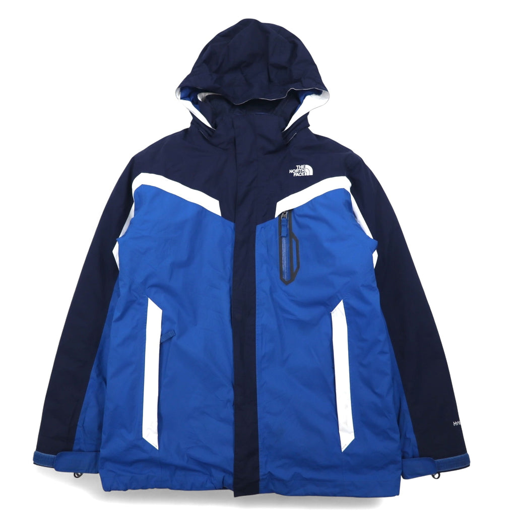 THE NORTH FACE 3WAY Mountain Parka XL Blue HYVENT Waterproof Zip-in-Zip Removable Padded Insulation Liner A20Y