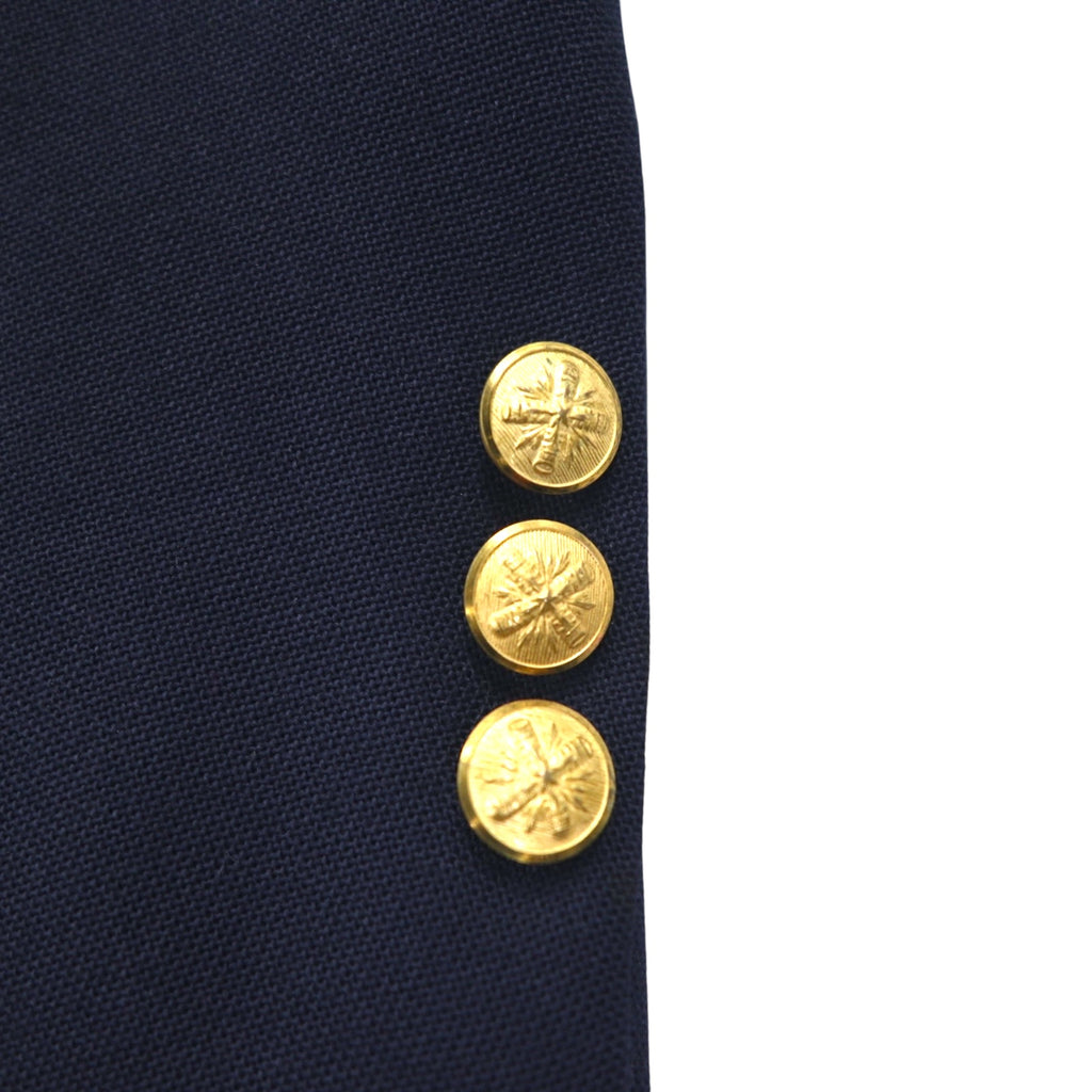 Vintage 90s USA Made Blazer MIKAEL YORK COLLECTION 90年代 USA製 2B テーラードジャケット ブレザー 紺ブレ XL ネイビー ギャバジン 金ボタン