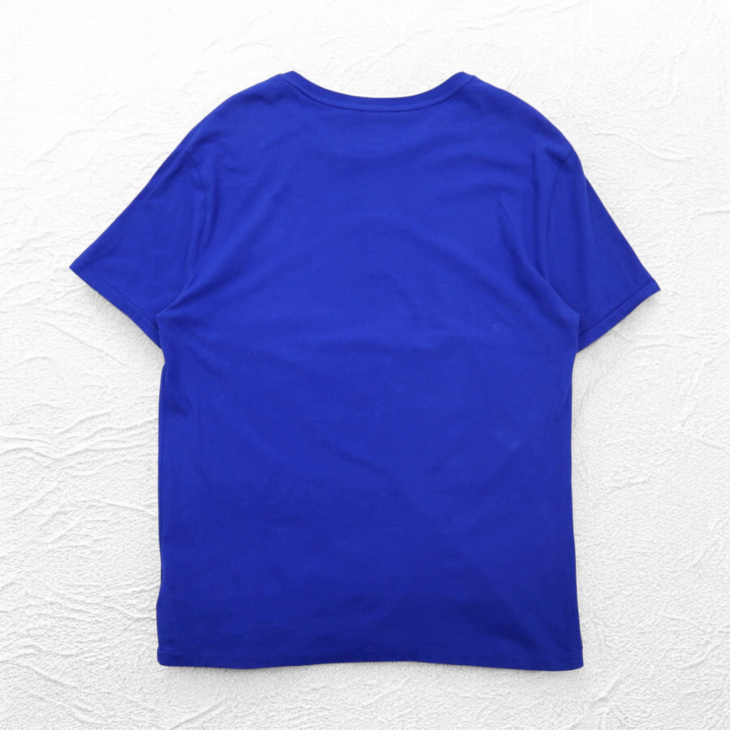 POLO RALPH LAUREN ポロベア プリント Tシャツ L ブルー コットン CUSTOM SLIM FIT