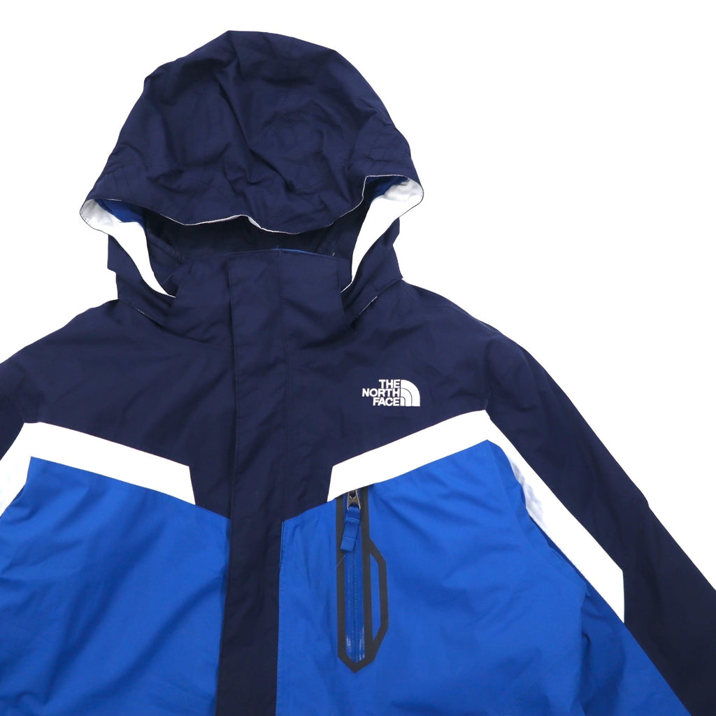 THE NORTH FACE 3WAY Mountain Parka XL Blue HYVENT Waterproof Zip-in-Zip Removable Padded Insulation Liner A20Y