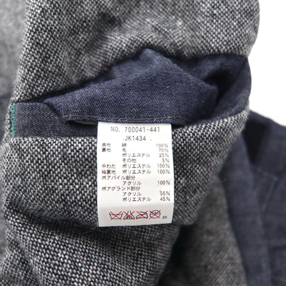 BLUE BLUE Waxed Denim Field Coat, M-51 Mod Coat, Size Small, Indigo, Double Zip, 700041-441, JK1434, Made in Japan