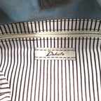 Dakota Leather Handle Canvas Tote Bag Handbag Blue Cowhide 1530470 Unused