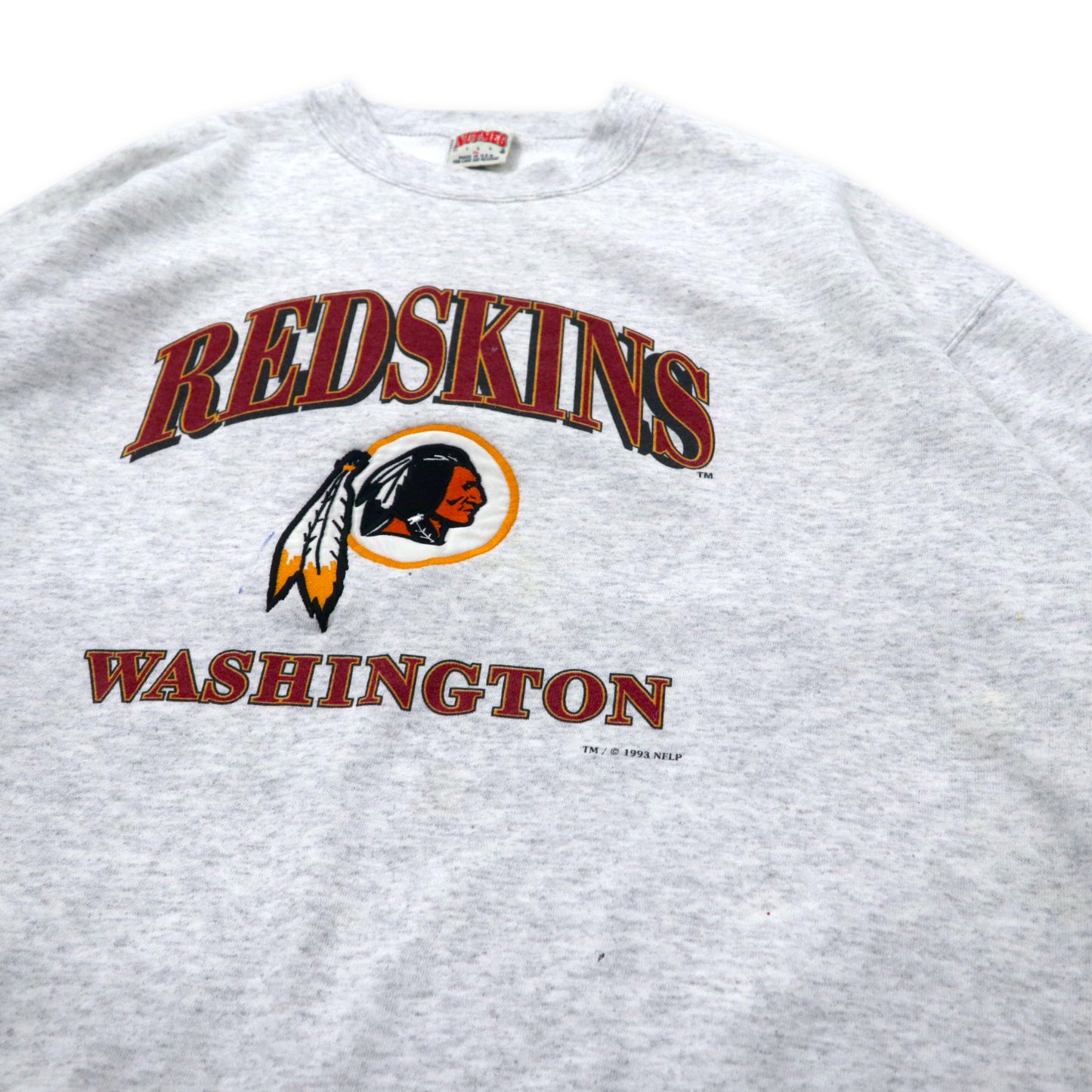 NUTMEG MILLS USA製 90年代 NFL RED SKINS フットボール スウェット XL グレー コットン 裏起毛 ビッグサイズ