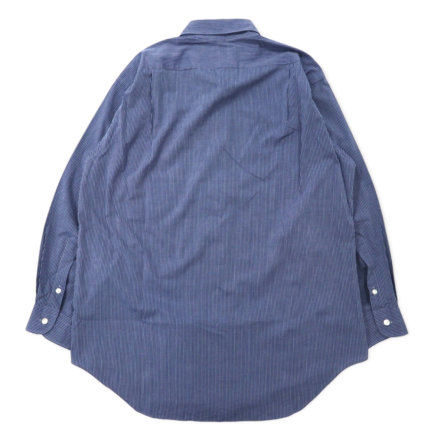 PIERRE BALMAIN ドレスシャツ 42-80 ネイビー ストライプ コットン 日本製