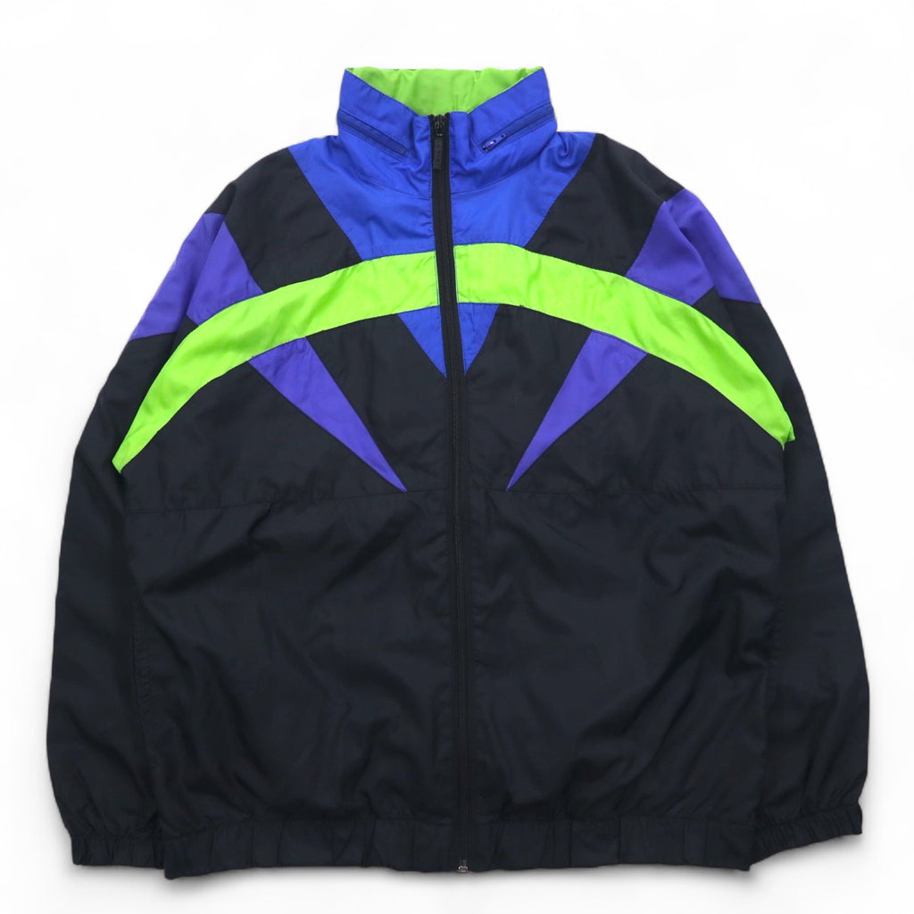 Adidas 90s Silver Tag Nylon Jacket Jersey M Black Mesh Liner Retractable Hood