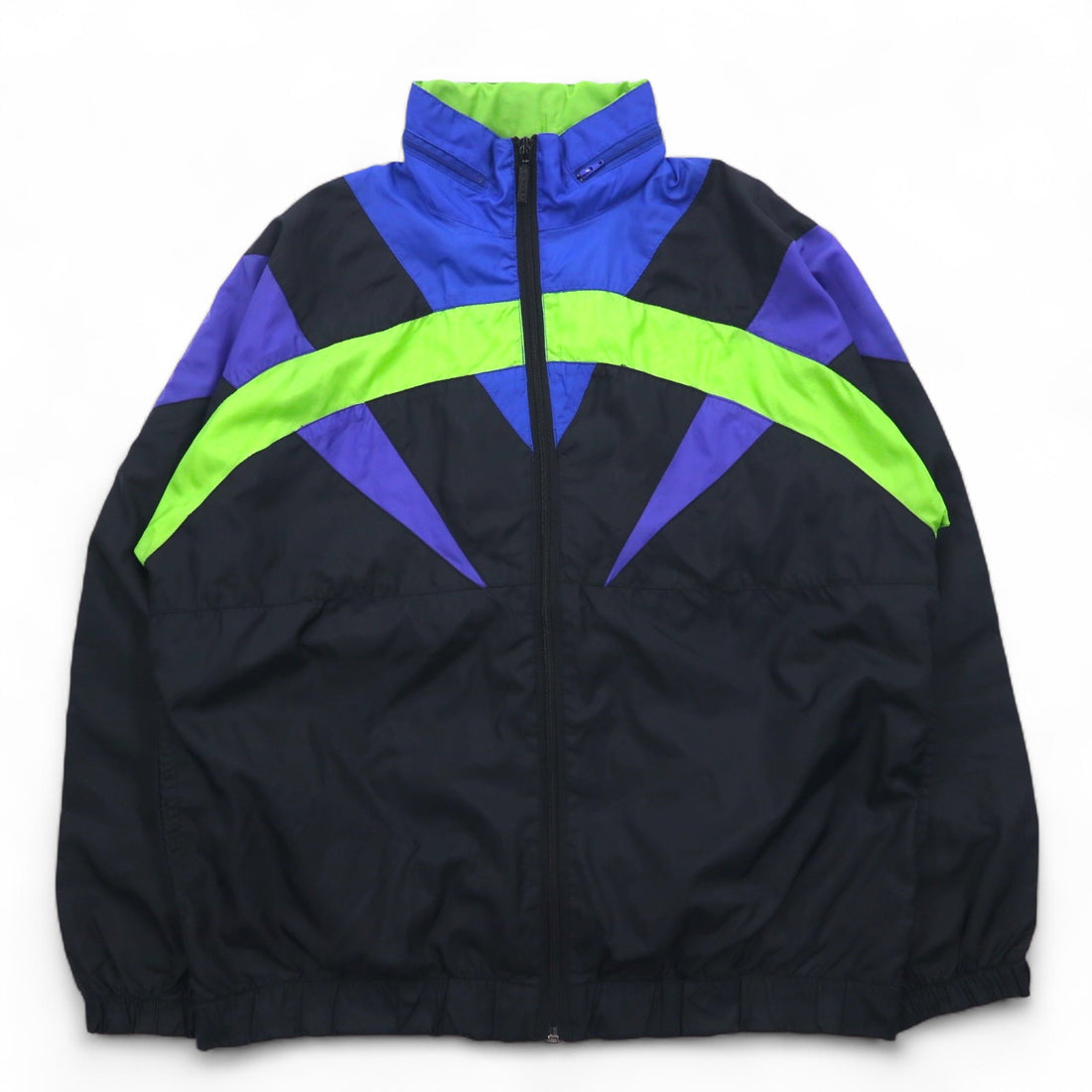 Adidas 90s Silver Tag Nylon Jacket Jersey M Black Mesh Liner Retractable Hood
