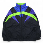 Adidas 90s Silver Tag Nylon Jacket Jersey M Black Mesh Liner Retractable Hood