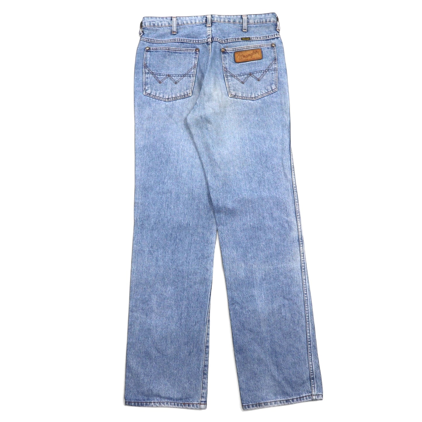 Wrangler 90年代 BLUE BELL'S デニムパンツ 34 ブルー コットン ジッパーフライ レザーパッチ M1758-28 日本製