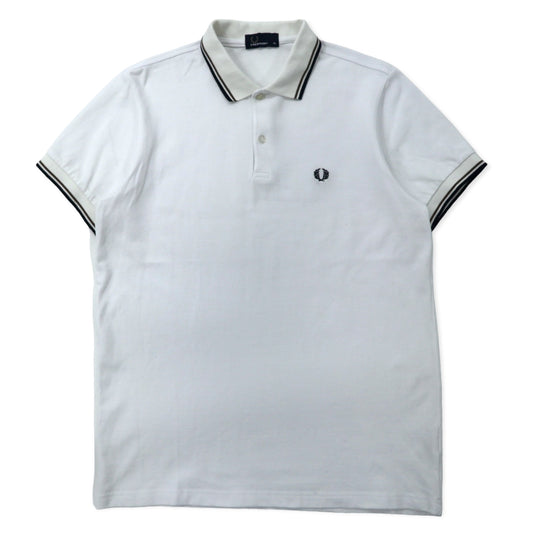 日本然リトテ-古着オンライン-FRED PERRY ポロシャツ XL ホワイト コットン 鹿の子 ワンポイントロゴ M4242-FRED PERRY Polo Shirt XL White Cotton Pique One Point Logo M4242