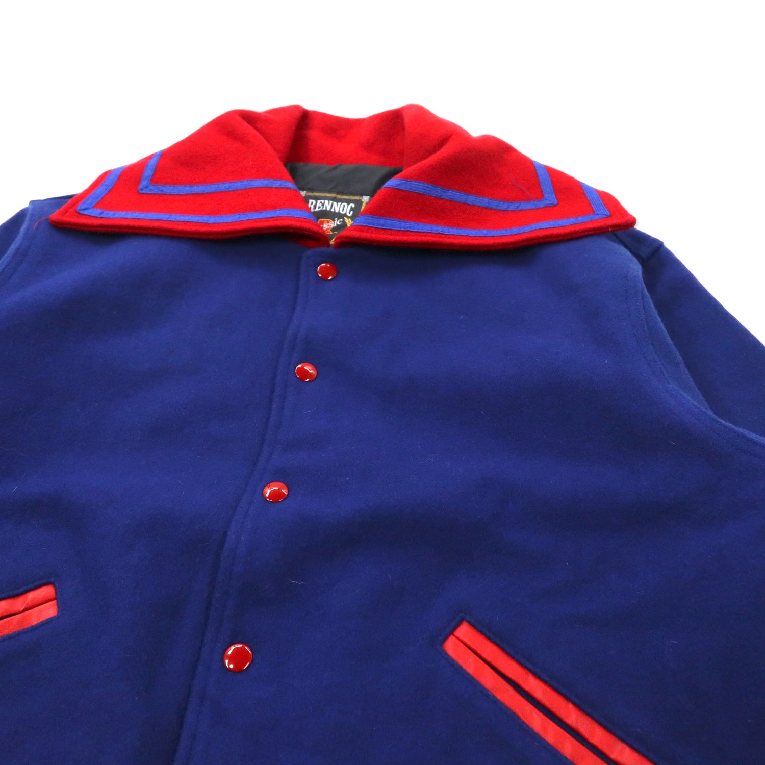 USA MADE 90's Rennoc Varsity Jacket M Blue Wool – 日本然リトテ