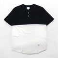 Supreme ヘンリーネック バイカラー Tシャツ M ブラック ホワイト Back Logo CITY AND COUNTRY 12SS