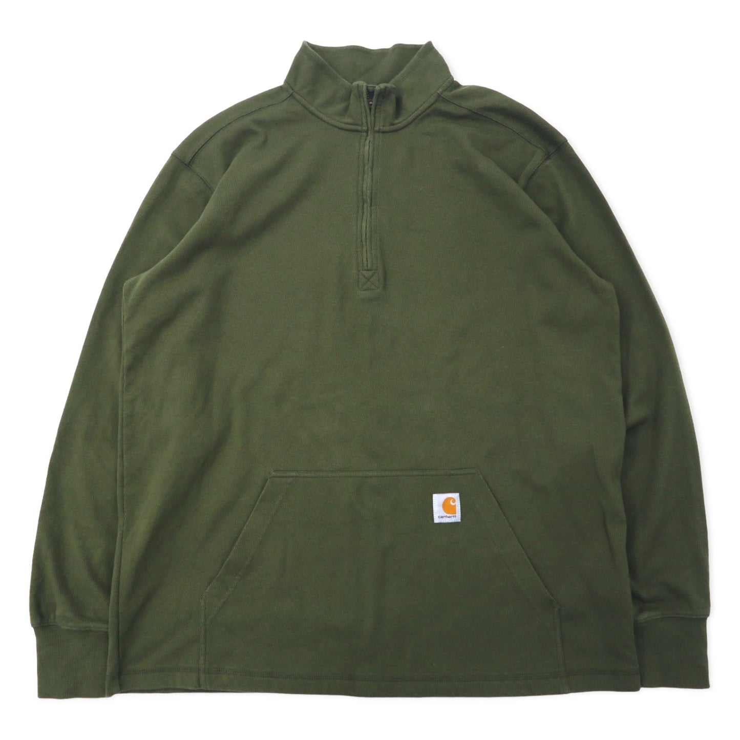 carhartt リラックスフィット ハーフジップ サーマル シャツ XL カーキ ポリエステル コットン RELAXED FIT HEAVYWEIGHT LONG-SLEEVE 1/2 ZIP THERMAL SHIRT 104428