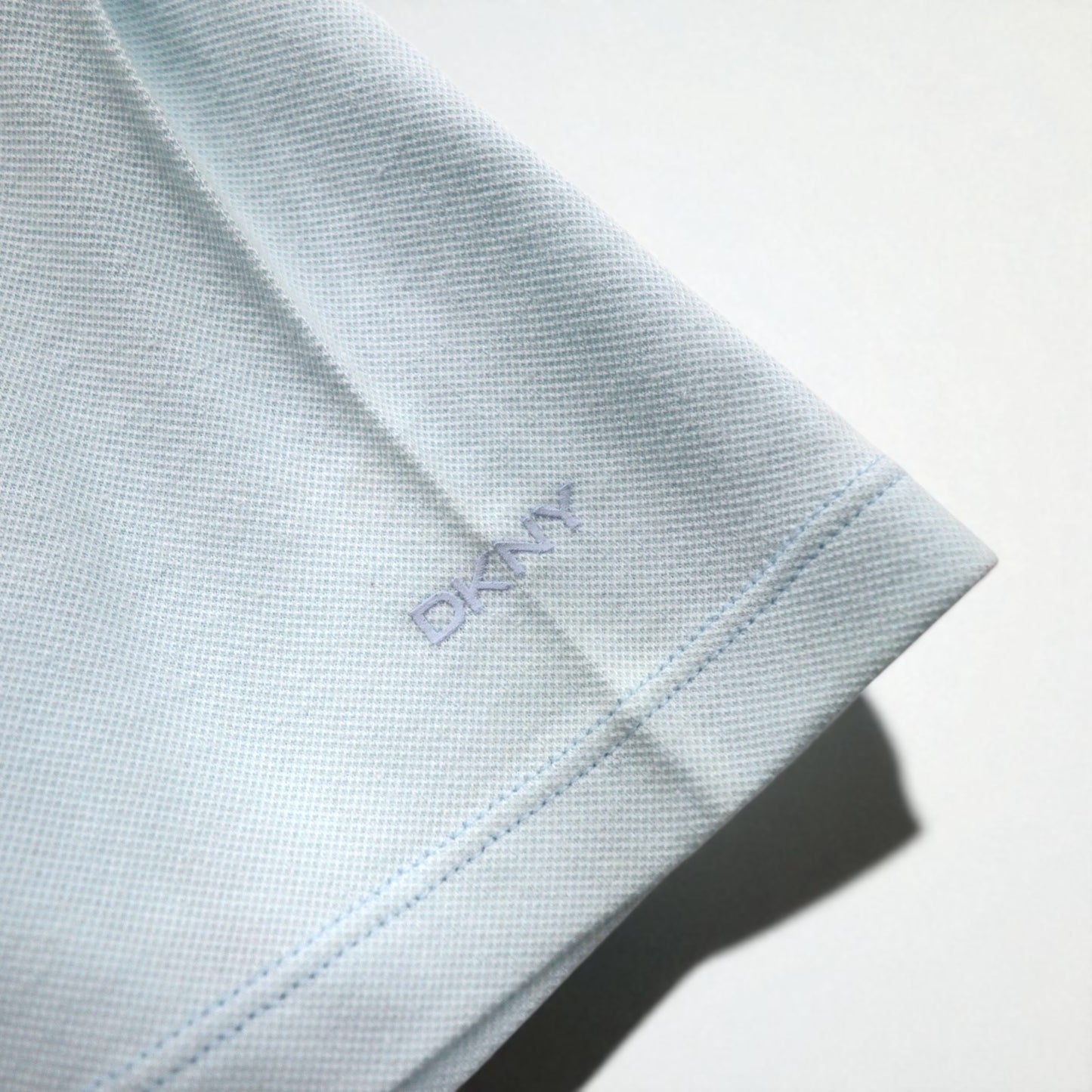 DKNY ジップアップ ポロシャツ M ブルー コットン 未使用品