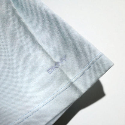 DKNY ジップアップ ポロシャツ M ブルー コットン 未使用品