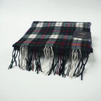 Macy's CLUB ROOM 100% Cashmere Fringe Scarf, LUXURY Green Check, Unused