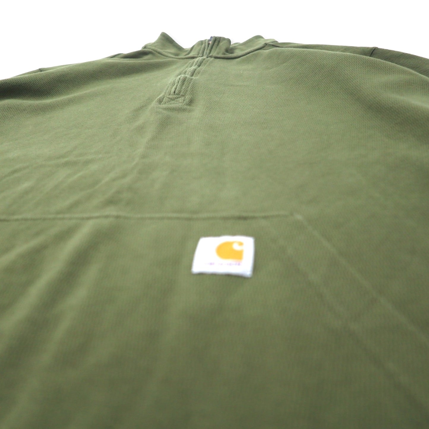 carhartt リラックスフィット ハーフジップ サーマル シャツ XL カーキ ポリエステル コットン RELAXED FIT HEAVYWEIGHT LONG-SLEEVE 1/2 ZIP THERMAL SHIRT 104428