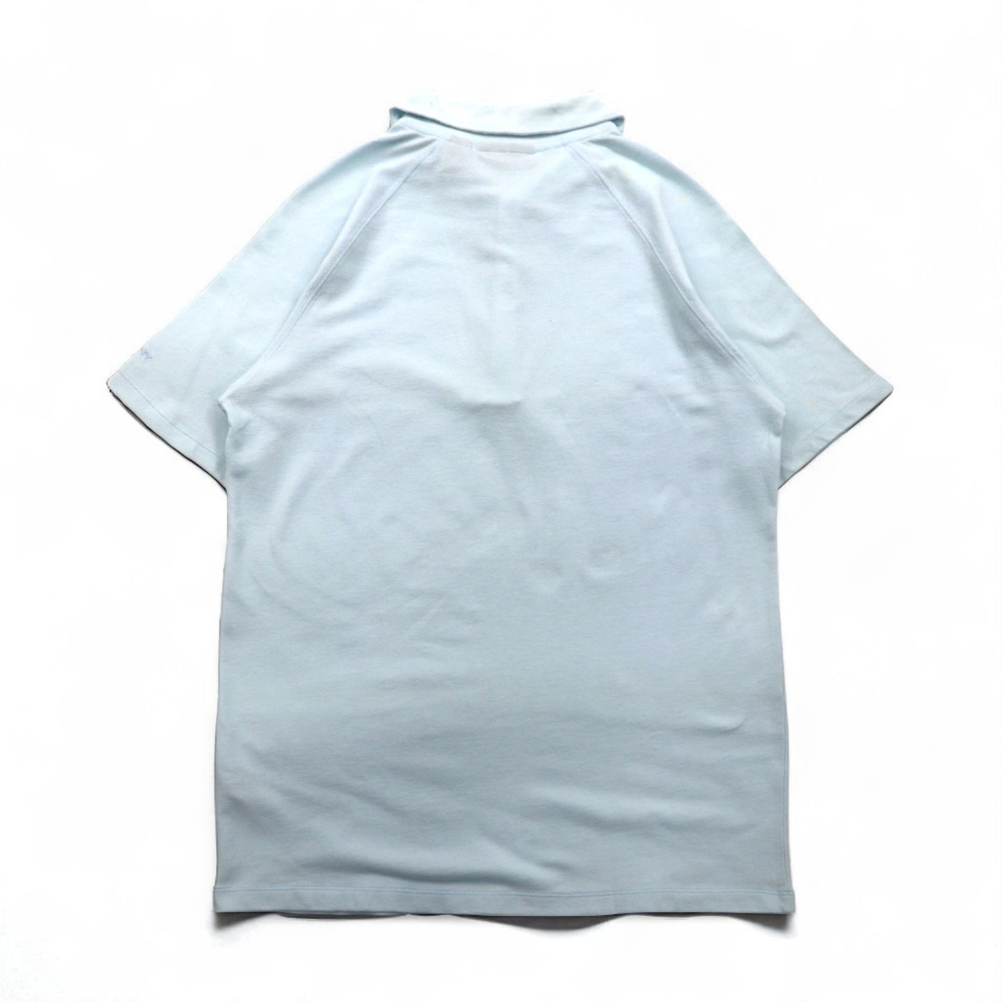 DKNY ジップアップ ポロシャツ M ブルー コットン 未使用品