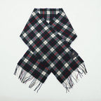 Macy's CLUB ROOM 100% Cashmere Fringe Scarf, LUXURY Green Check, Unused