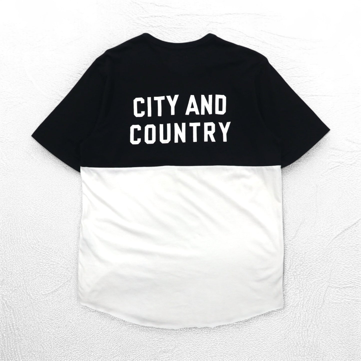 Supreme ヘンリーネック バイカラー Tシャツ M ブラック ホワイト Back Logo CITY AND COUNTRY 12SS