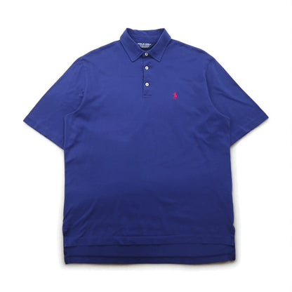 POLO GOLF RALPH LAUREN 90s Pima Cotton Polo Shirt, Size M, Navy, Small Pony Embroidery, Made in Peru