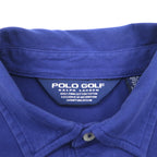 POLO GOLF RALPH LAUREN 90s Pima Cotton Polo Shirt, Size M, Navy, Small Pony Embroidery, Made in Peru