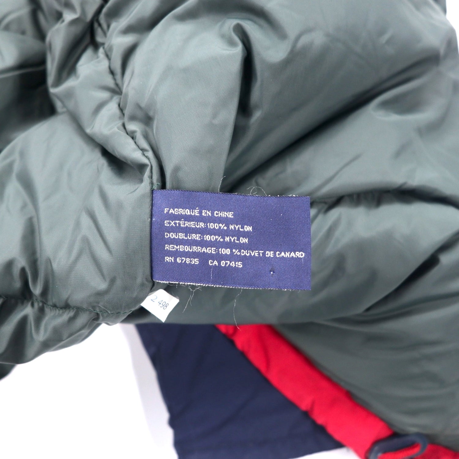 NAUTICA 90's Puffer Jacket XL Navy Red Bai COLLAR Big Size – 日本